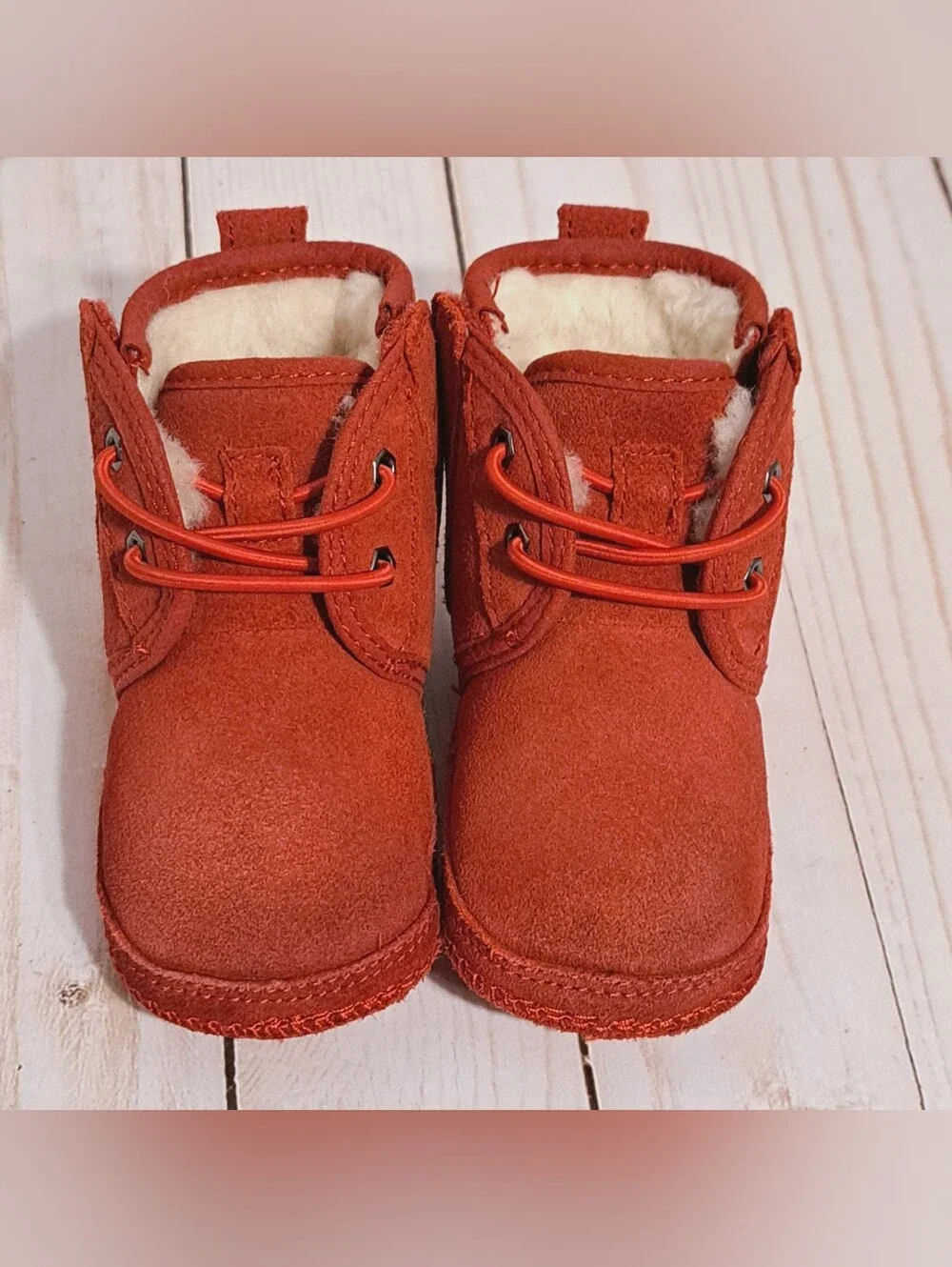 UGG Baby Neumel Red Baby Booties NIB